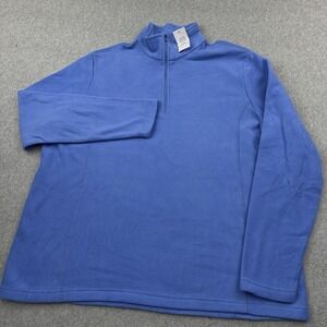 NEW Lands End Anyweather Fleece 1/4 Zip Pullover Women's XL Lightweight Hiking